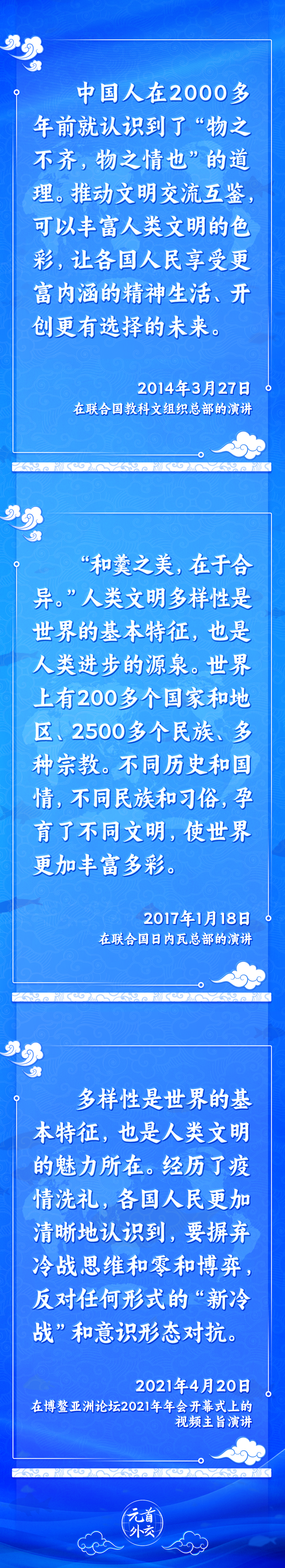 元首外交丨推動文明交流互鑒，習(xí)主席提出這些“中國主張”