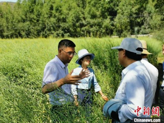 圖為九三學(xué)社青海省委主委杜德志(左一)在基層調(diào)研。受訪者供圖